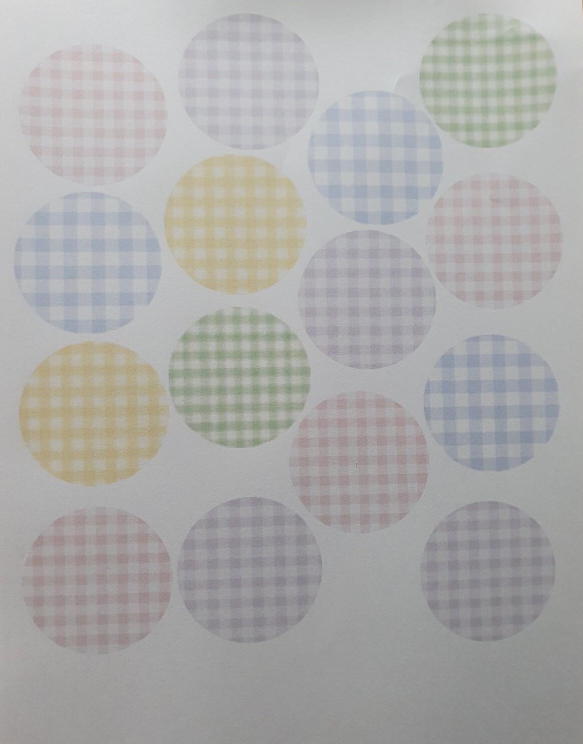 15 Gingham Design Edible Print Icing Toppers Babyshower New Baby Easter